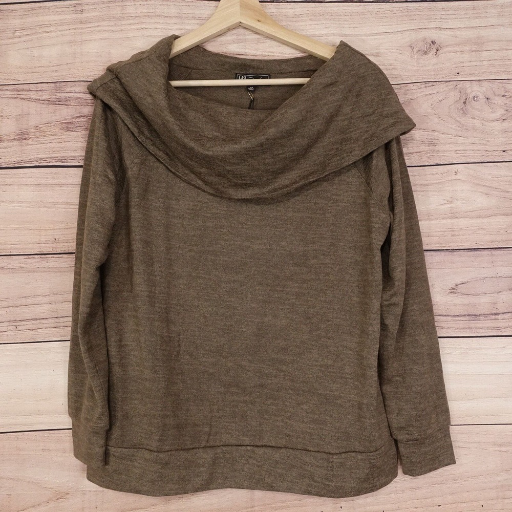 NWT DG2 DIANE GILMAN BROWN PULLOVER SWEATER‎ WOMENS SIZE M MEDIUM NEW!
